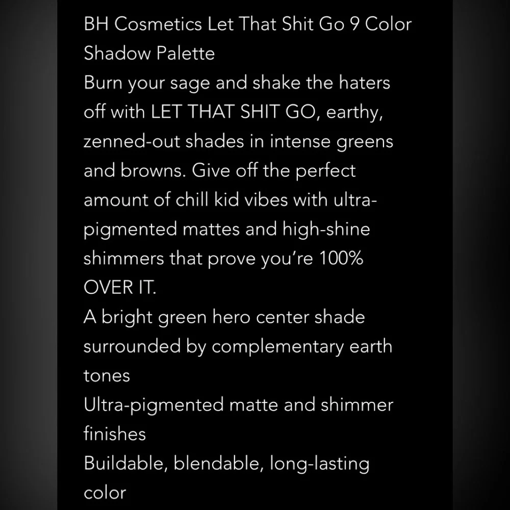 Let That Shit Go Eyeshadow Palette - Green & Neutral Shades